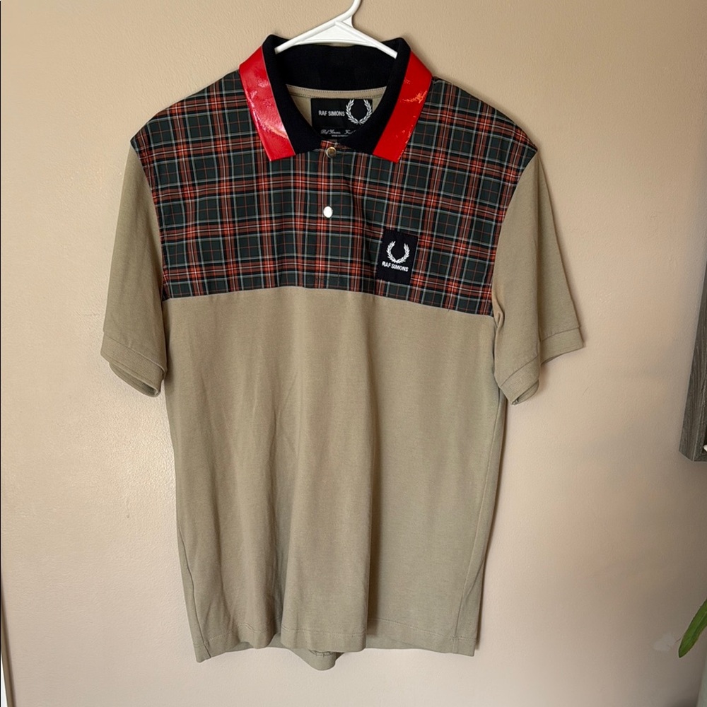 Fred Perry Red and Tan Polo Shirt Casual Style